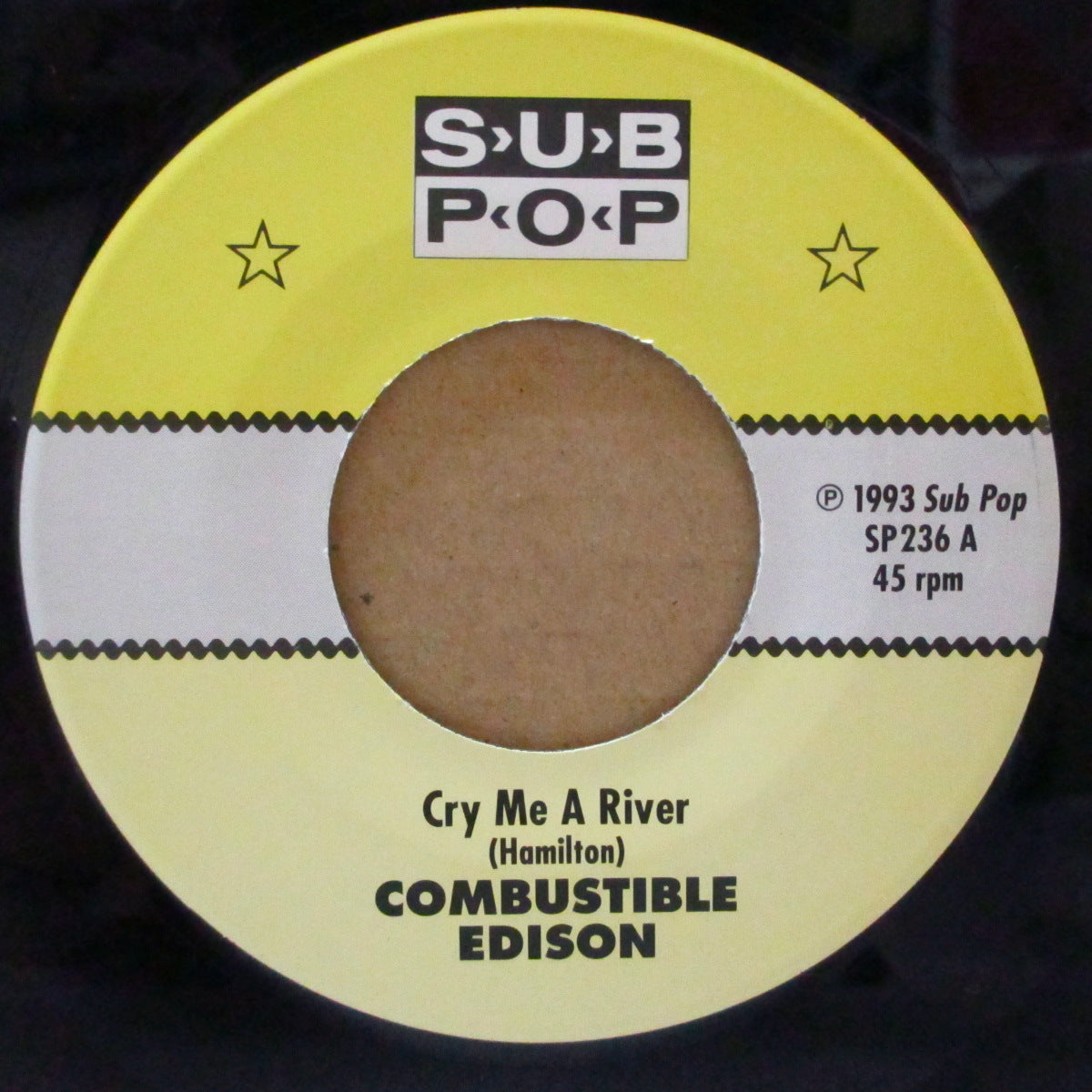 COMBUSTIBLE EDISON (コンバスティブル・エジソン) - Cry Me A River (US Limited 7"/廃盤 NEW)