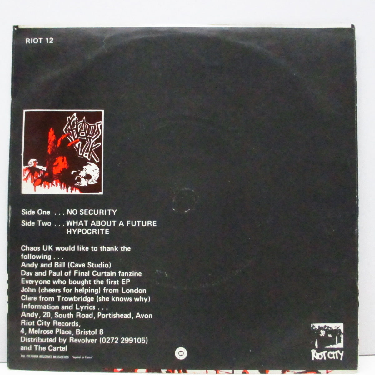 CHAOS U.K. (カオス U.K.) - Loud Political & Uncompromising (UK オリジナル 7")