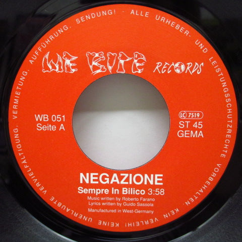 NEGAZIONE - Sempre In Bilico (German Orig.7")