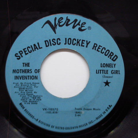 FRANK ZAPPA (MOTHERS OF INVENTION) (フランク・ザッパ / マザーズ・オブ・インヴェンション ) - Lonely Little Girl (US Promo 7")