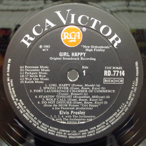 ELVIS PRESLEY (エルヴィス・プレスリー) - Girl Happy (UK Orig/MONO)