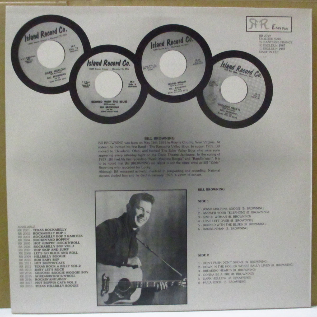 BILL BROWNING (ビル・ブロウニング) - S.T. (France Orig.Mono LP)