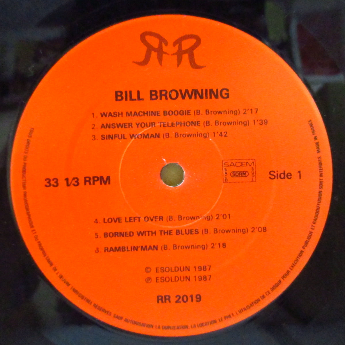 BILL BROWNING (ビル・ブロウニング) - S.T. (France Orig.Mono LP)