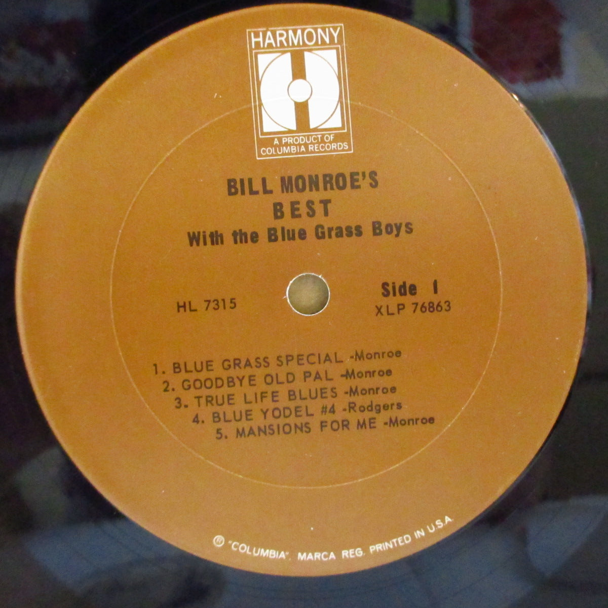 BILL MONROE & HIS BLUEGRASS BOYS (ビル・モンロー) - Bill Monroe's Best (US 70's Reissue LP)