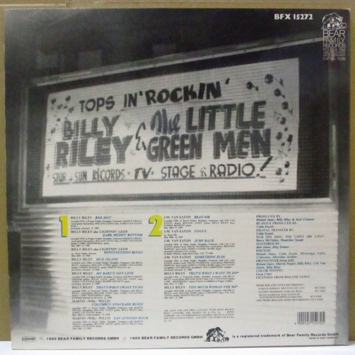 BILLY RILEY & THE LITTLE GREEN MEN (ビリー・ライリー & ザ・リトル・グリーン・メン) - Repossession Blues - The Roland Janes Recordings (German Orig.LP/GS)