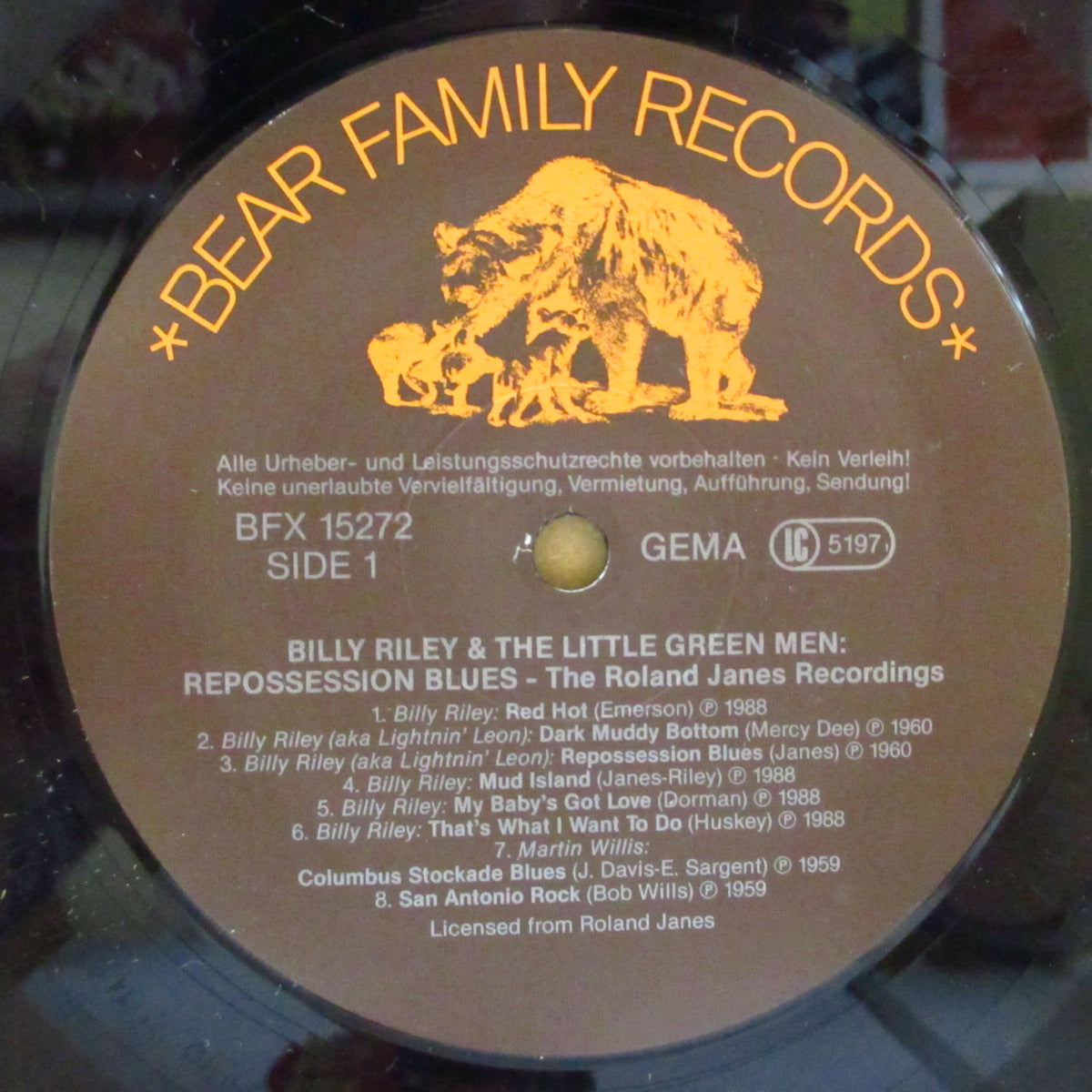 BILLY RILEY & THE LITTLE GREEN MEN (ビリー・ライリー & ザ・リトル・グリーン・メン) - Repossession Blues - The Roland Janes Recordings (German Orig.LP/GS)