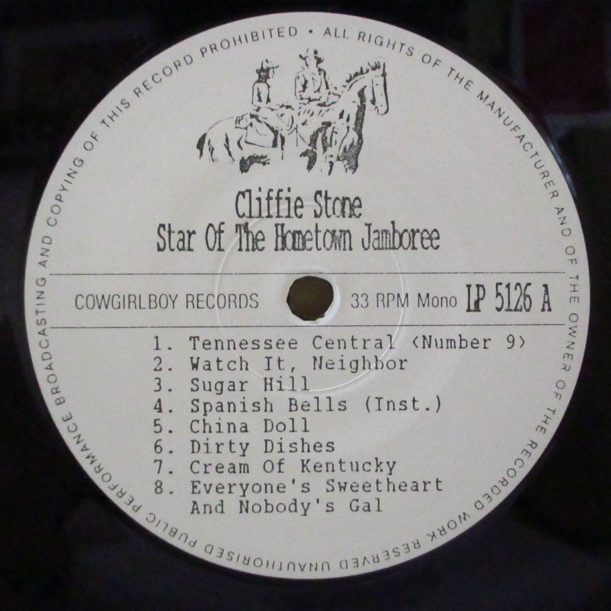 CLIFFIE STONE (クリフィー・ストーン) - Stars Of The Grand Ole Opry (German 80's Limited Mono LP)