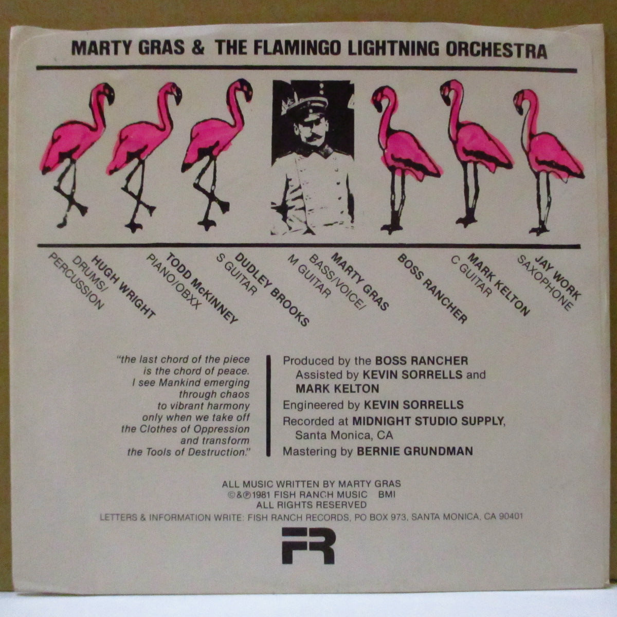 MARTY GRAS & THE FLAMINGO LIGHTNING ORCHESTRA (マーティ・グラス・アンド・ザ・フラミンゴ・ライトニング・オーケストラ) - New Clothes (US Orig.7")