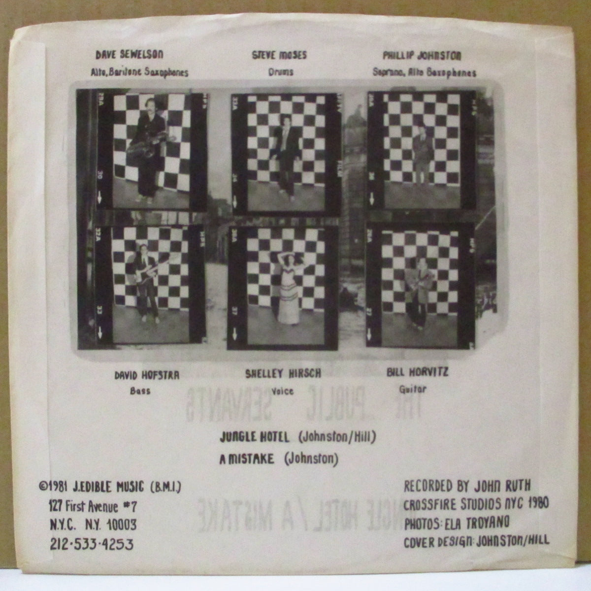 PUBLIC SERVANTS, THE (ザ・パブリック・サーヴァンツ) - Jungle Hotel (US Orig.7")