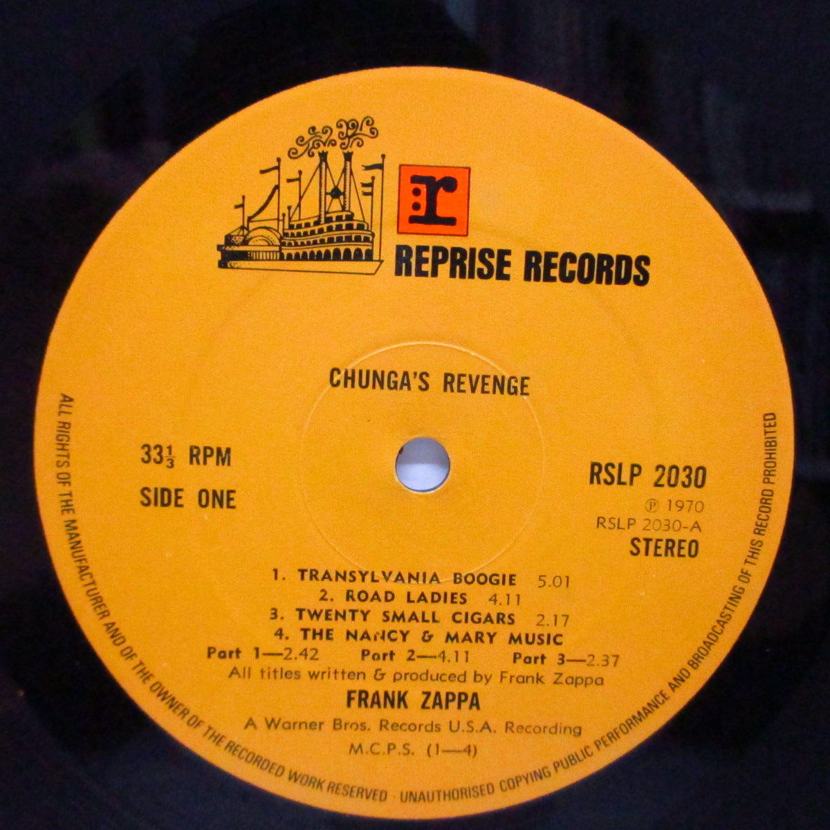 FRANK ZAPPA (フランク・ザッパ) - Chunga's Revenge (UK オリジナル LP/初回「緑色」見開ジャケ)