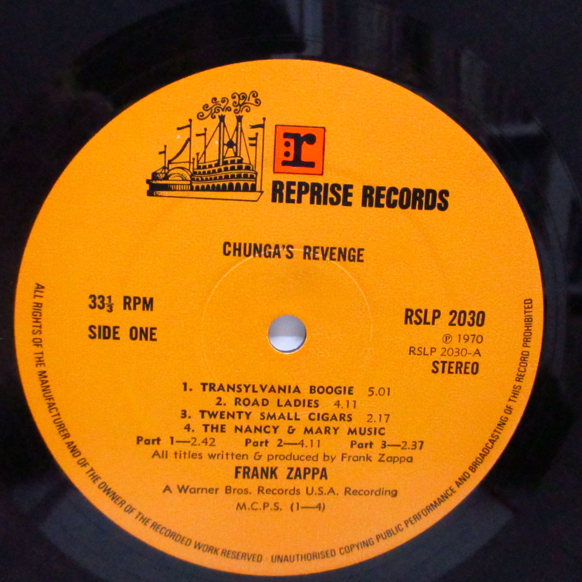 FRANK ZAPPA (フランク・ザッパ) - Chunga's Revenge (UK '71 オリジナル LP/再発「赤色」見開ジャケ)