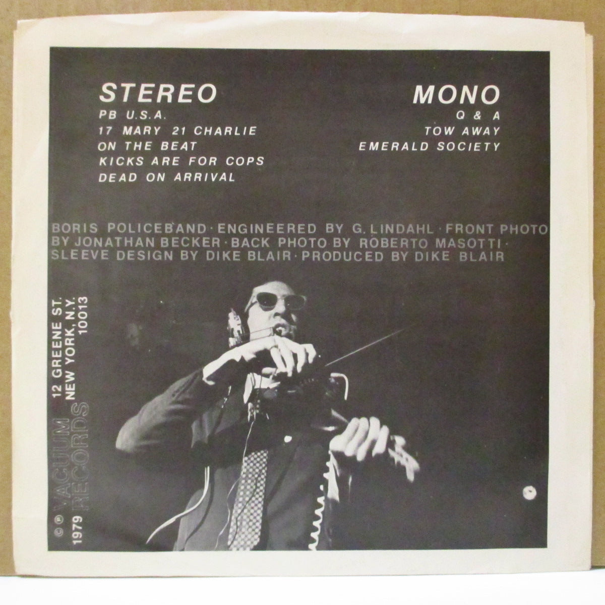 POLICEBAND (ポリスバンド) - Stereo / Mono (US Orig.7")