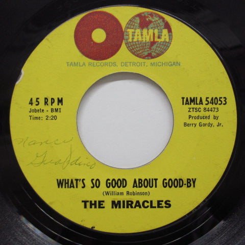MIRACLES (SMOKEY ROBINSON & THE) - What's So Good About Good-By (US Orig.7"+PS)