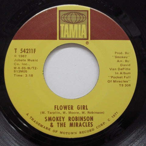 MIRACLES (SMOKEY ROBINSON & THE) - Flower Girl (US Orig/茶色印刷)