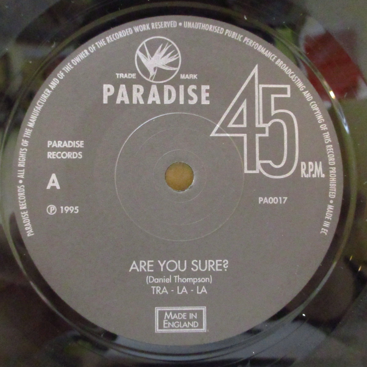 TRA-LA-LA (トラ・ラ・ラ) - Are Ypu Sure? (UK Orig.7"/Die-Cut PS)