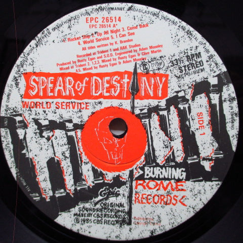 SPEAR OF DESTINY - World Service (UK Orig.LP/GS)