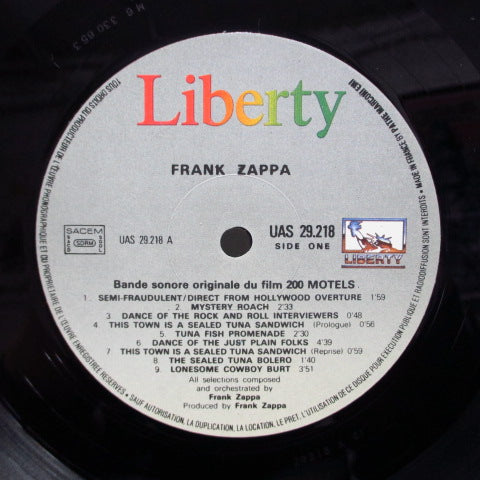 FRANK ZAPPA (MOTHERS OF INVENTION) (フランク・ザッパ / マザーズ・オブ・インヴェンション ) - 200 Motels (FRANCE '81 Reissue 2xLP)