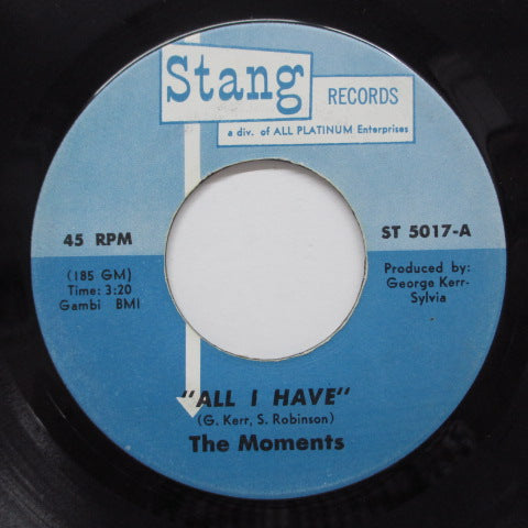 MOMENTS (モーメンツ) - Hurts On Me, Baby (US Orig)