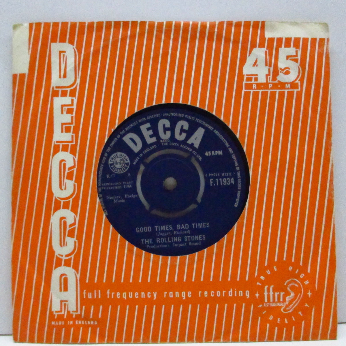 ROLLING STONES (ローリング・ストーンズ) - It's All Over Now (UK Orig.7"+CS)