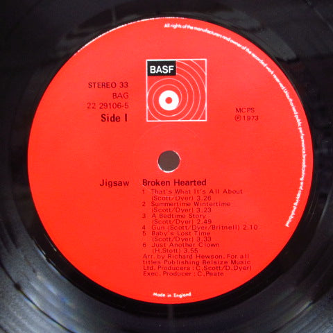 JIGSAW (ジグソー) - Broken Hearted (UK オリジナル LP/見開きジャケ)
