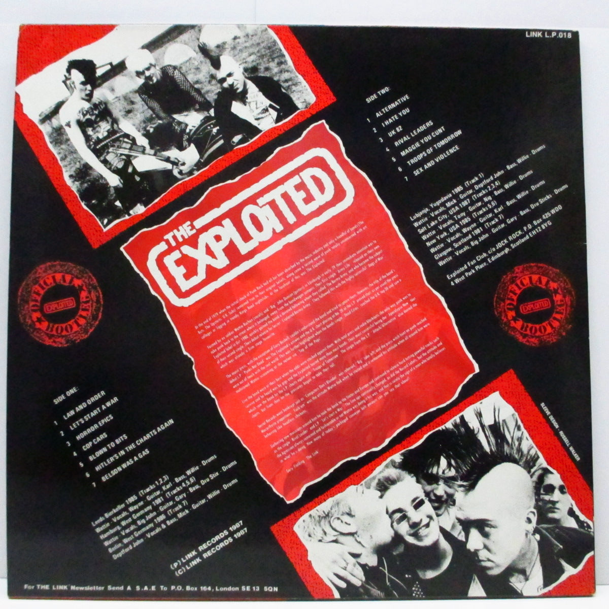 EXPLOITED, THE (ジ・エクスプロイテッド) - Live And Loud (UK オリジナル「青ラベ」LP)