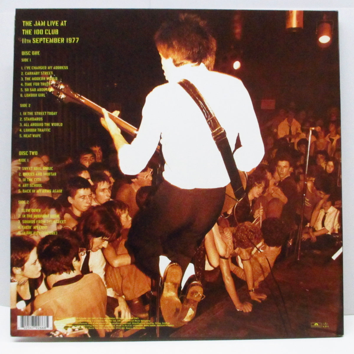 JAM, THE (ザ・ジャム) - The Jam Live At The 100 Club 11th September 1977 (UK 1,500枚限定再発 180g 2xLP+インナー/見開ジャケ)
