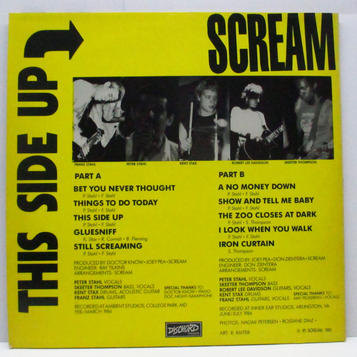 SCREAM (スクリーム) - This Side Up (UK オリジナル LP+インサート/黄色ジャケ)