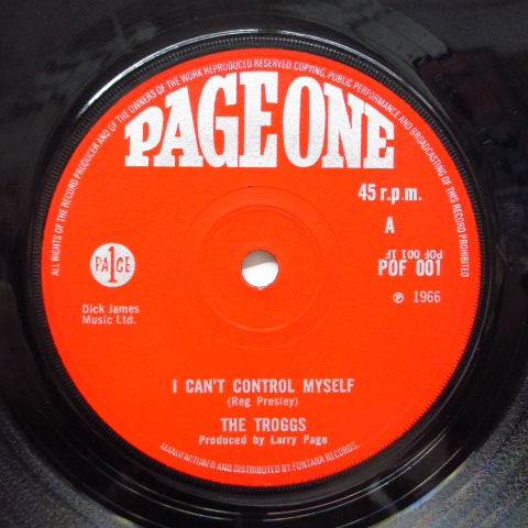 TROGGS - I Can't Control Myself (UK Orig.Flat Center)