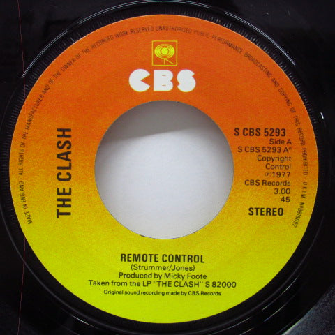 CLASH, THE (ザ・クラッシュ) - Remote Control (UK Orig.7"/Big Hole Center)
