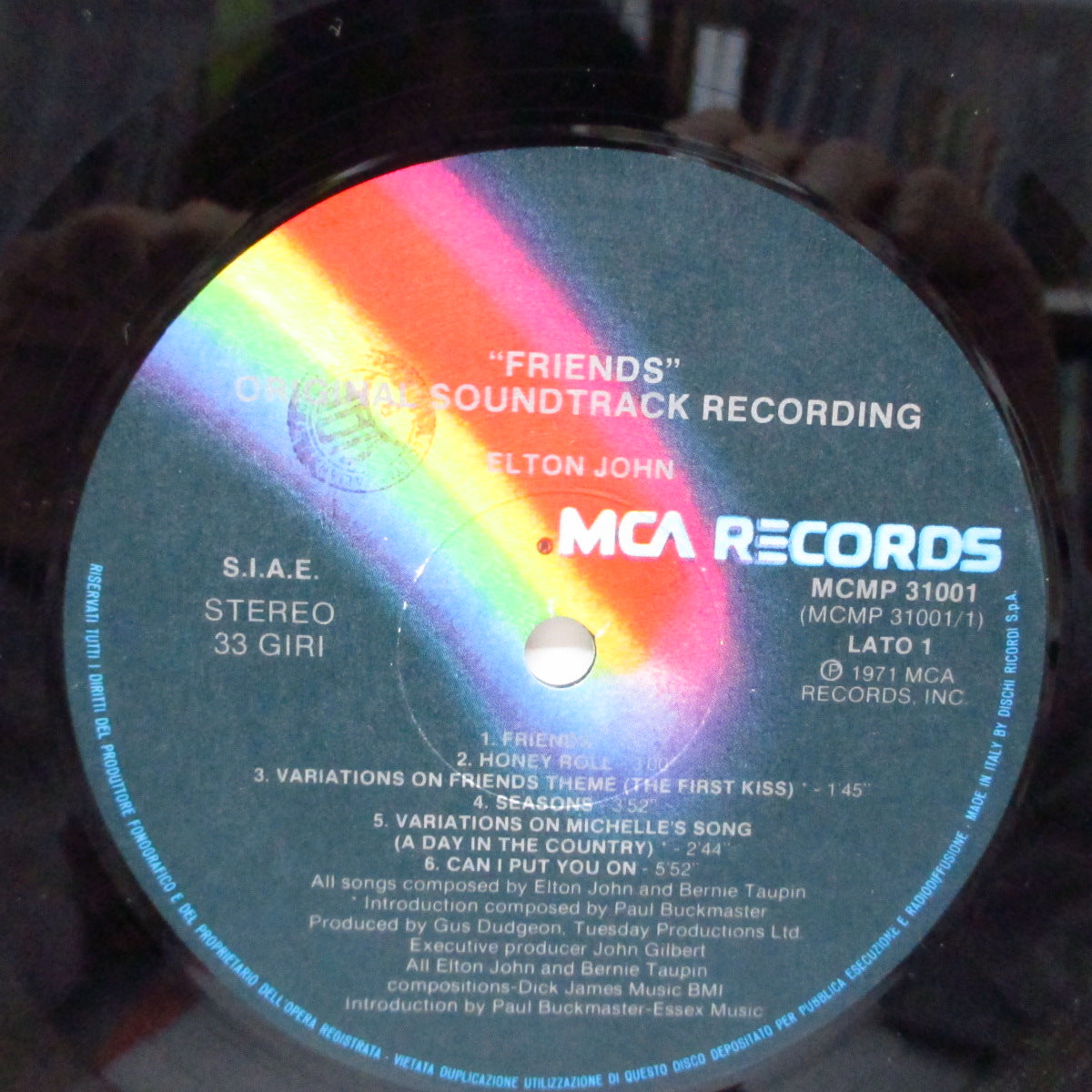 ELTON JOHN (エルトン・ジョン) - Friends : Original Soundtrack Recording (Italy 70's 再発 LP/MCMP 31001)