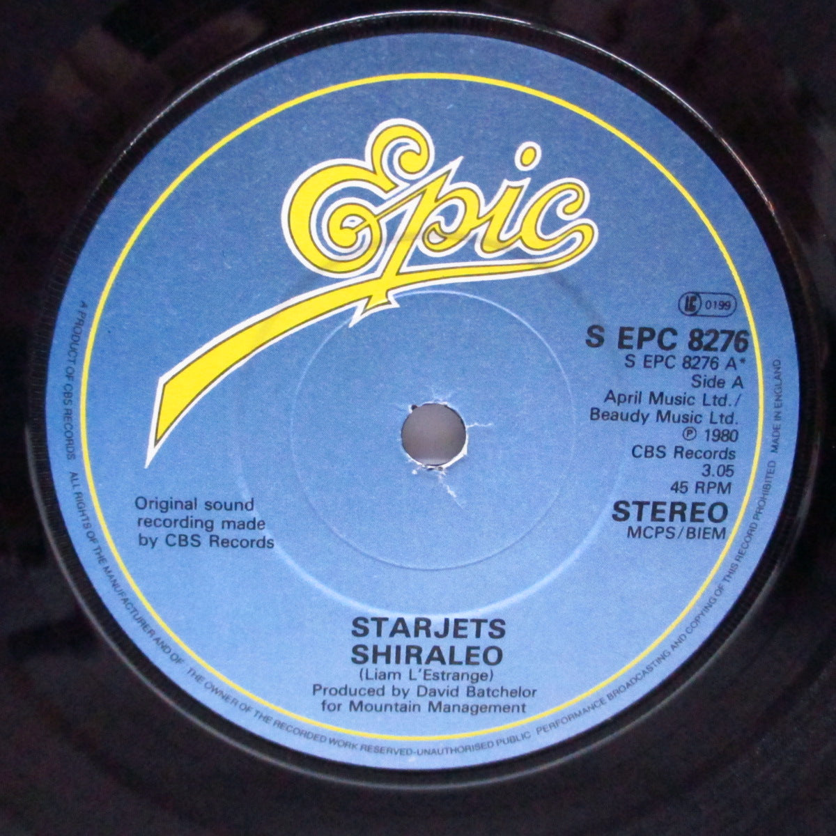 STARJETS (スタージェッツ) - Shiraleo (UK オリジナル 7"+光沢固紙製ジャケ)