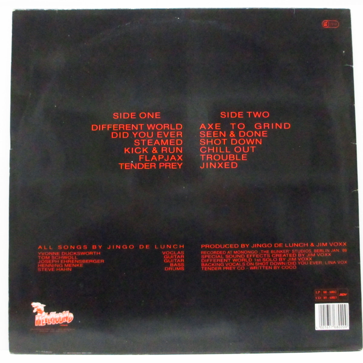 JINGO DE LUNCH (ジンゴ・デ・ランチ) - Axe To Grind (German オリジナル LP+インナー、インサート)