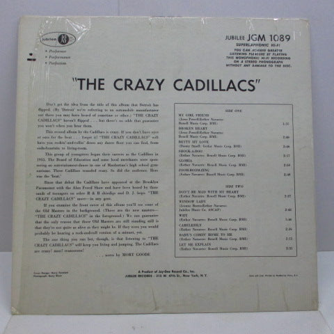 CADILLACS - The Crazy Cadillacs (US '62 2nd Press Mono)