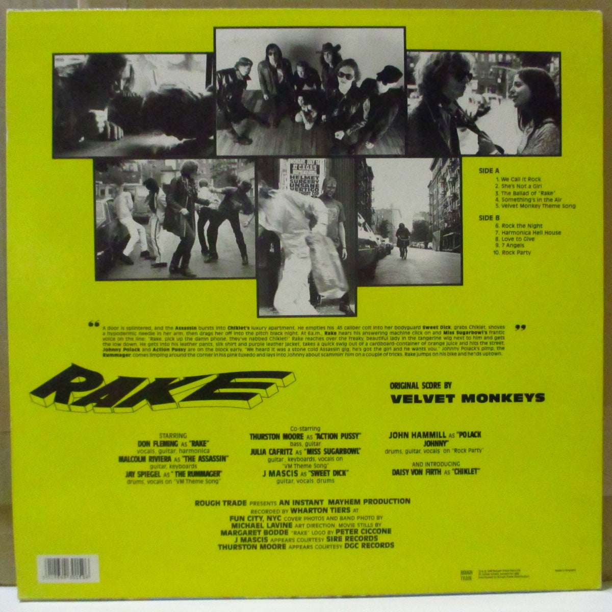 VELVET MONKEYS (ヴェルヴェット・モンキーズ) - Rake (UK オリジナル LP)