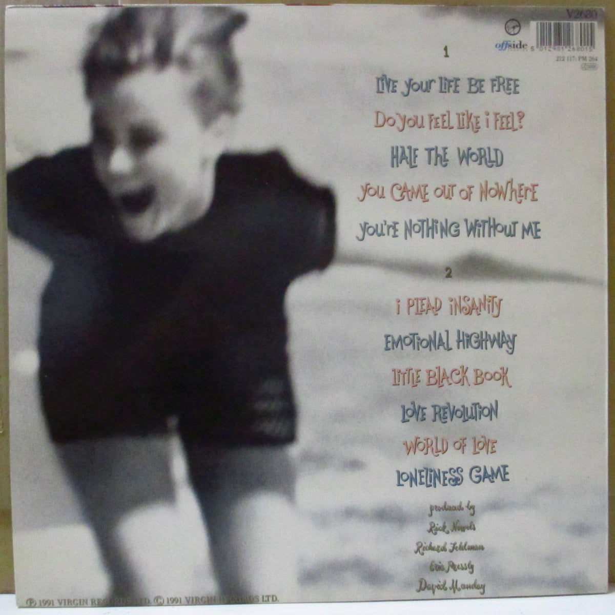 BELINDA CARLISLE (ベリンダ・カーライル) - Live Your Life Be Free (UK オリジナル LP+マット固紙インナー/レアステッカー付きジャケ)