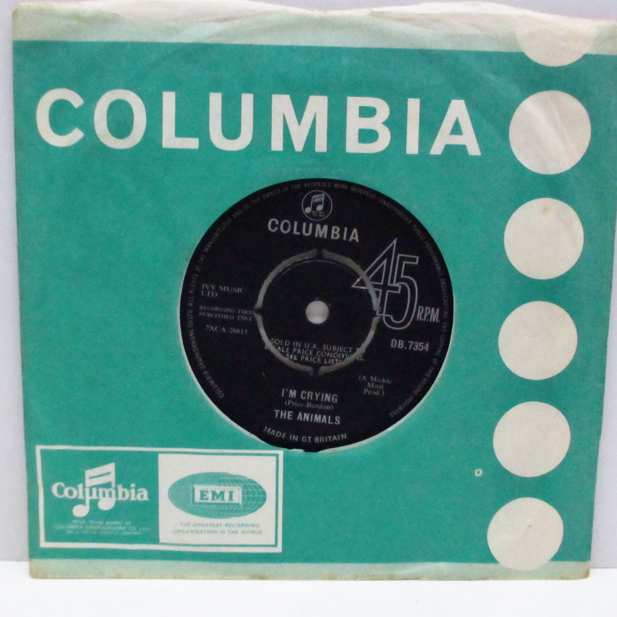 ANIMALS - I'm Crying (UK Orig.Round Center 7"+CS)