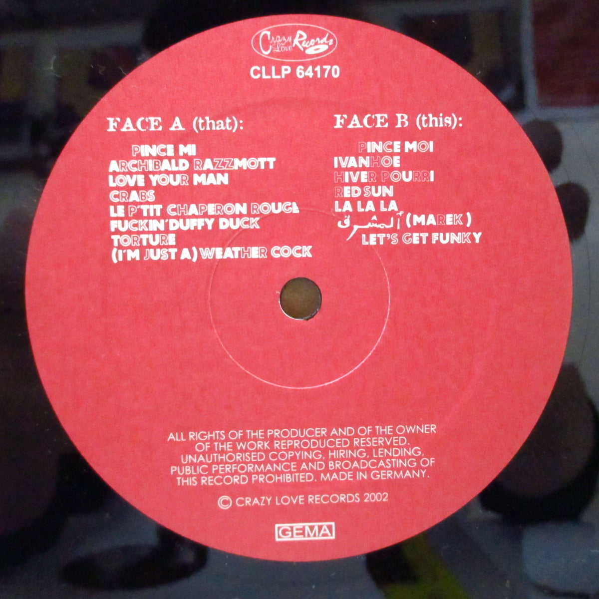 CRABS (クラブス) - Crabs ! (German RE LP)