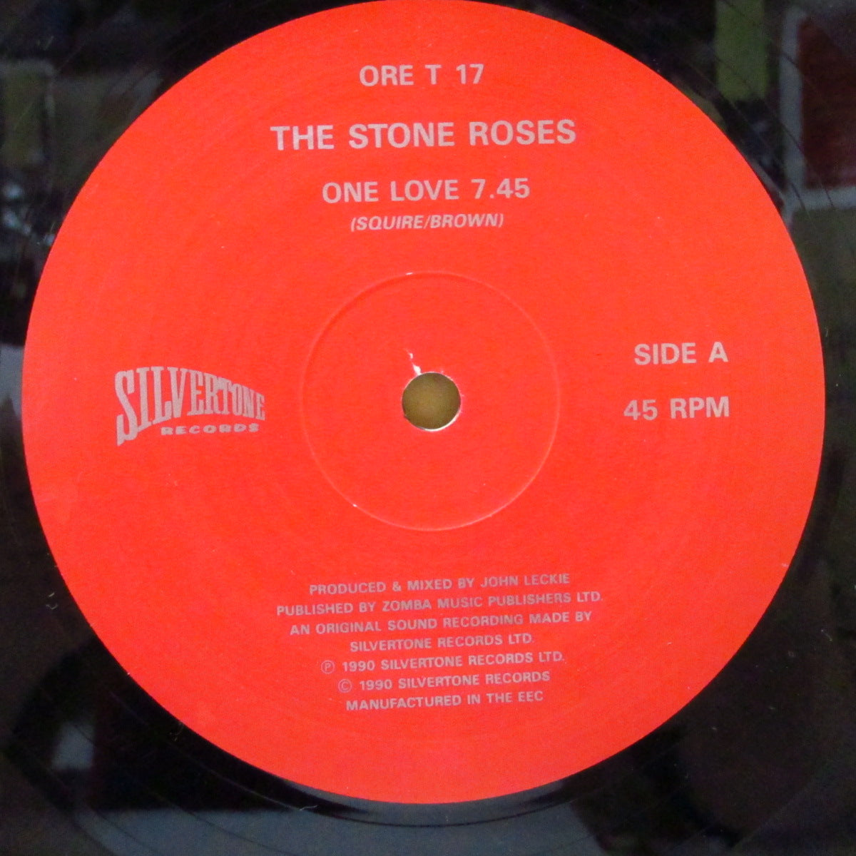 STONE ROSES, THE (ザ・ストーン・ローゼズ) - One Love (UK 限定 12インチ+カラープリント/レアステッカー付きジャケ/ORE T 17)