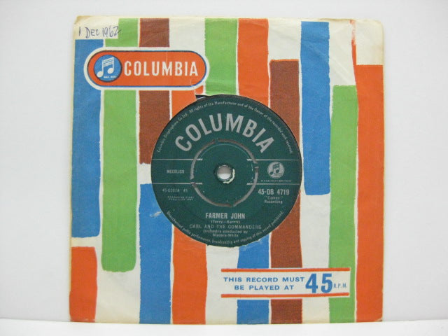 CARL & THE COMMANDERS - Farmer John / Cleanin' Up (UK Orig.)