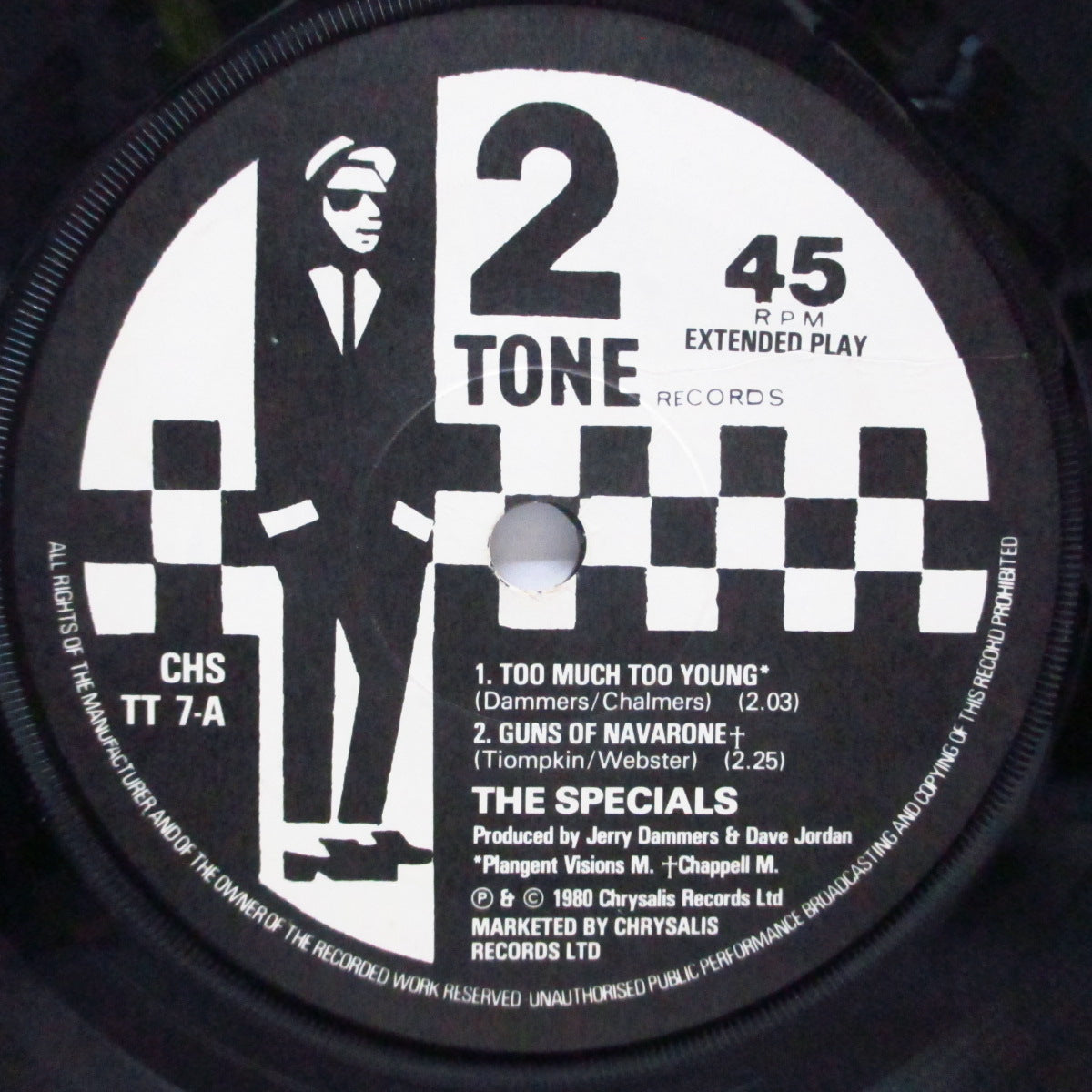 SPECIAL AKA, THE (ザ ・スペシャル AKA) - Too Much Too Young (UK オリジナル「紙ラベ」7"+表面コーティング折り返しジャケ)