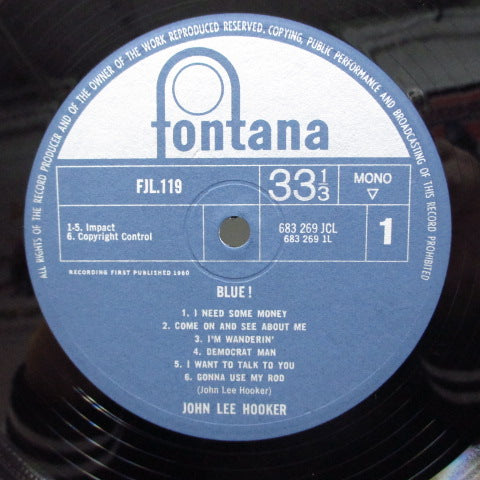 JOHN LEE HOOKER (ジョン・リー・フッカー) - Blue ! (UK Orig.Mono LP/CS)