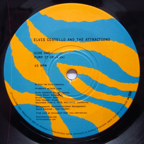 ELVIS COSTELLO And The Attractions (エルヴィス・コステロ & ジ・アトラクションズ) - Live At Hollywood High (US Ltd. RSD 7"+PS)