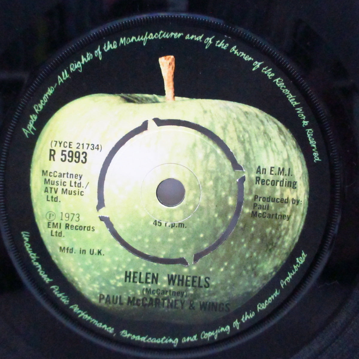 PAUL McCARTNEY & WINGS (ポール・マッカートニー & ウイングス) - Helen Wheels (UK オリジナル  7