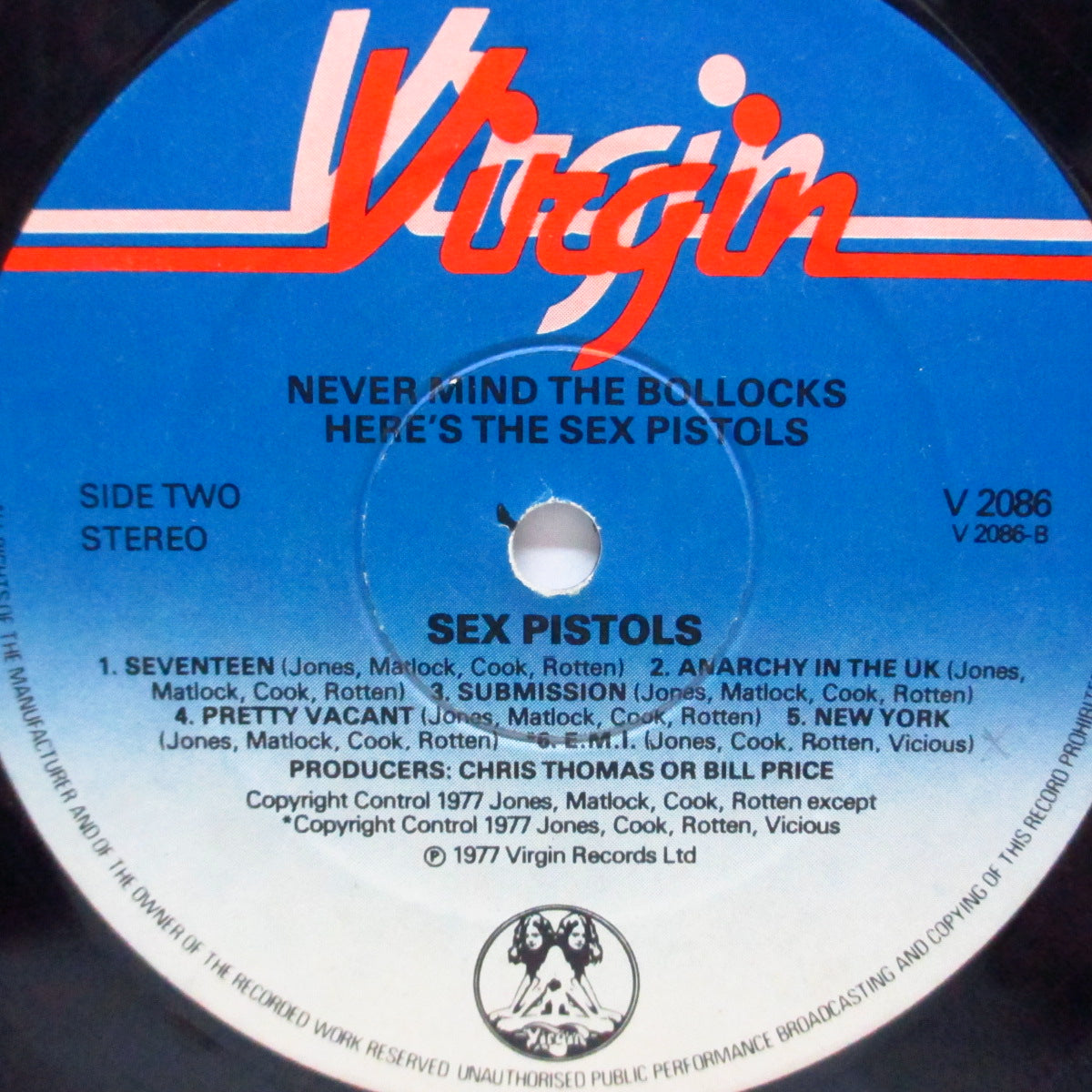 SEX PISTOLS (セックス・ピストルズ) - Never Mind The Bollocks (UK '77「サードプレス」LP/Vicious Credit On "EMI")