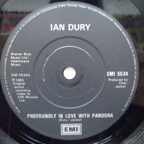 IAN DURY & THE BLOCKHEADS (イアン・デューリー&ザ・ブロックヘッズ) - Profoundly In Love With Pandora (UK オリジナル 7"+PS)