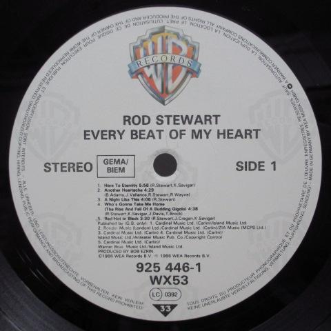 ROD STEWART (ロッド・スチュワート) - Every Beat Of My Heart (German Orig.LP+Inner/Stickered CVR)