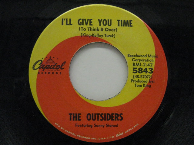 OUTSIDERS (US) - I'll Give You Time (US Orig.7")