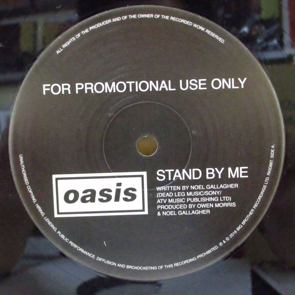 OASIS (オアシス) - Stand By Me (UK プロモ 12"/プレーン・ダイカットスリーブ)