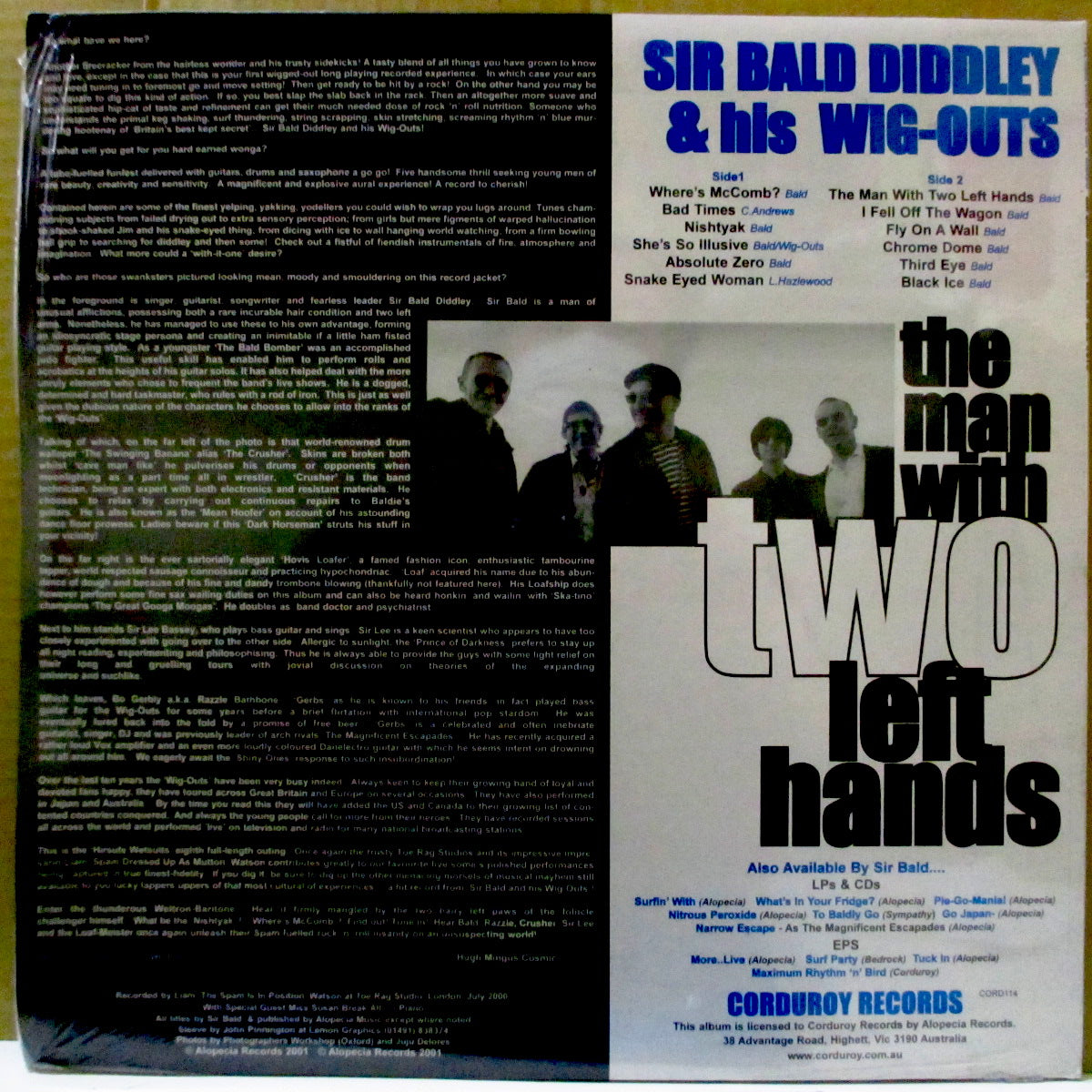 SIR BALD DIDDLEY AND HIS WIG OUTS (サー・ボルド・ディドリー・アンド・ヒズ・ウィッグ・アウツ) - The Man With Two Left Hands (OZ オリジナル LP/廃盤 New)