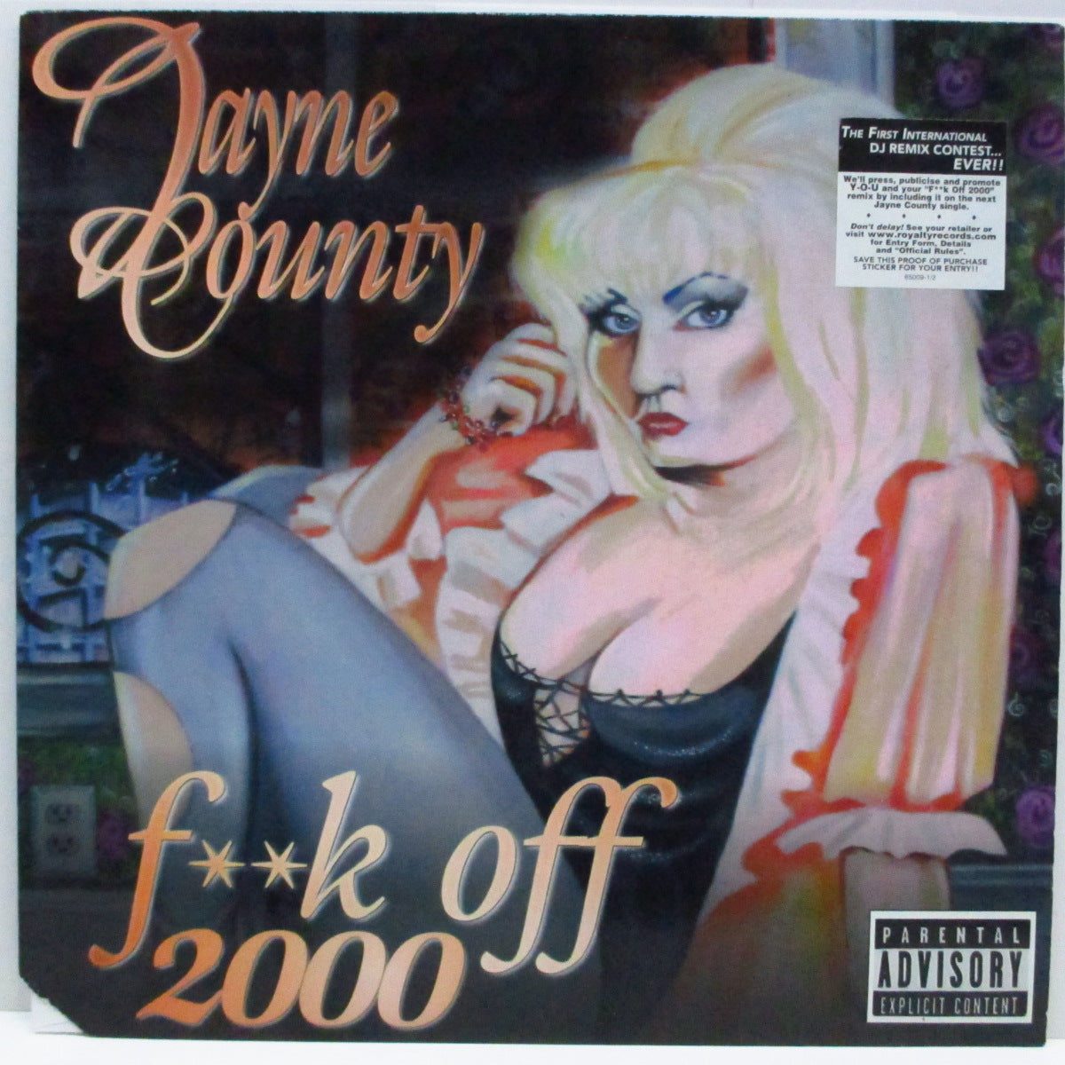 JAYNE COUNTY (ジェイン・カウンティ) - F**k Off 2000 (US Orig.12"/Stickered CVR)